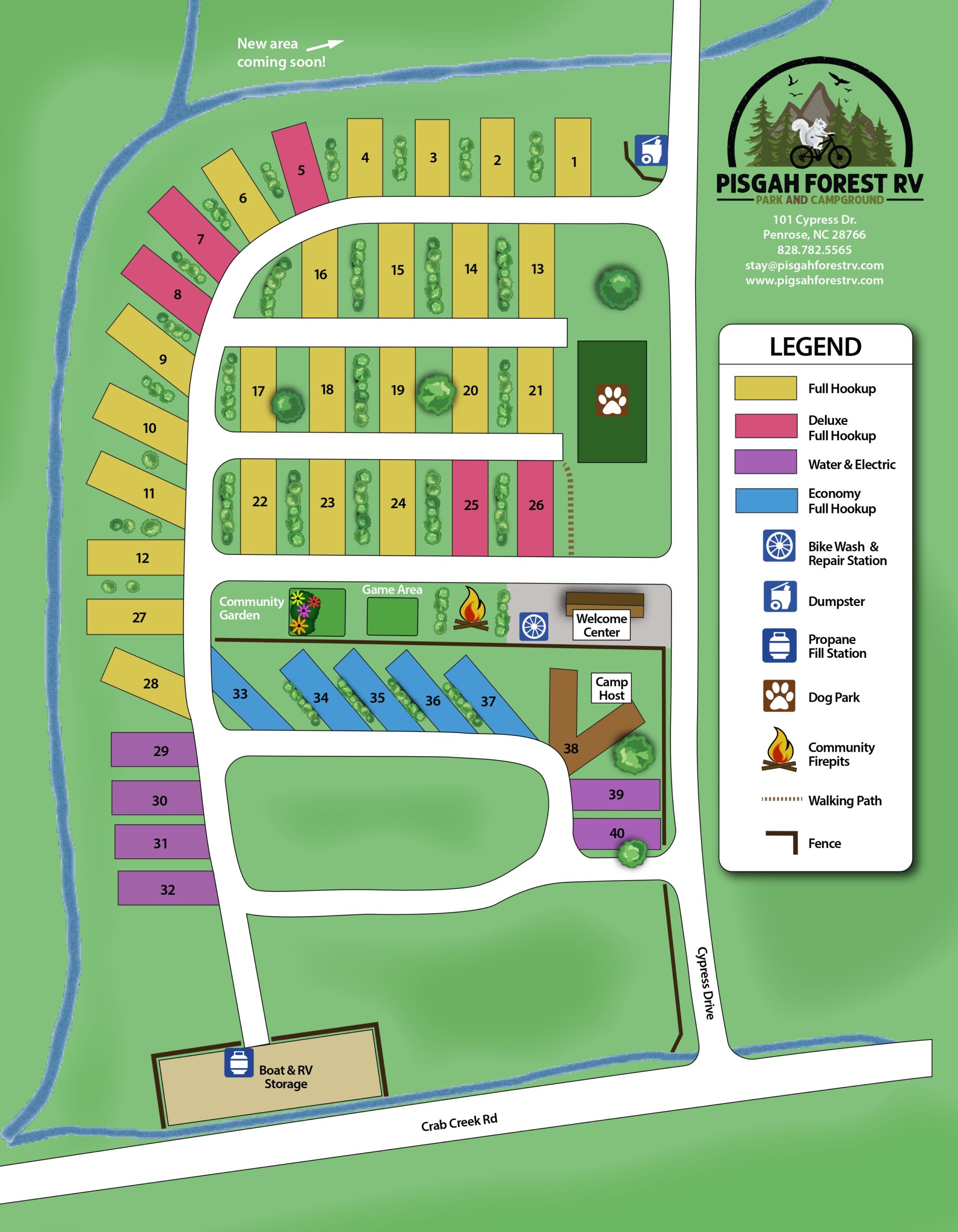 Pisgah Forest RV Park Property Map